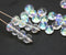 5x7mm Crystal clear AB finish Czech glass rondelle beads spacers - 25pc