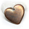 Large heart pendant bead, Antique copper