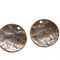 20mm Round copper disk top drilled charms 2Pc