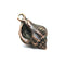 Large copper shell pendant, Seashell bead with one hole
