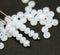 3x5mm Opal white rondelle czech glass fire polished beads - 50pc