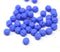 5mm Frosted periwinkle blue round druk melon beads - 40Pc