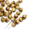 6mm Picasso brown czech glass round beads, 50Pc