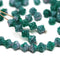 6mm Mixed teal pink bicone czech glass beads, fancy bicones - 70pc