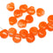 30pc Mixed orange shell czech glass beads side drilled - 9mm