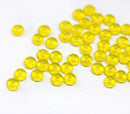 3x5mm Transparent yellow czech glass beads spacers - 50pc