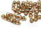 3x5mm Picasso brown czech glass rondel beads - 50Pc