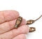 4pc Antique copper long fish beads