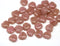 8mm Powder mixed pink czech glass heart beads - 40pc