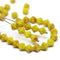 6mm Mixed yellow bicone czech glass beads, yellow red fancy bicones - 70pc