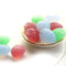 12x09mm Czech Glass beads mix - Fruits, almond nut shape beads 12Pc