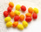 Fruit mix Czech Glass beads - almond shaped 12Pc