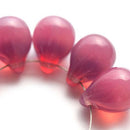6Pc Opal Pink teardrop beads czech glass milky pink Briolettes - 10x14mm