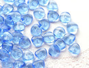 4x9mm Light Sapphire Blue rondels, Blue glass rondelle beads - 25Pc