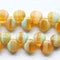 Amber yellow Czech glass shell beads for beach jewelry making