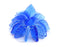18mm Blue Czech glass mix large flat leaf beads - 12Pc