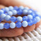 6mm Periwinkle Blue czech glass round druk beads mix - 30Pc