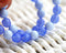6mm Periwinkle Blue czech glass round druk beads mix - 30Pc