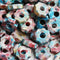7mm Multicolored rondelle wheel ceramic beads 25pc