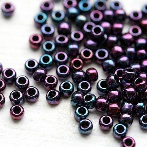 11/0 Toho seed beads, Higher Metall Iris Violet N 504 - 10g