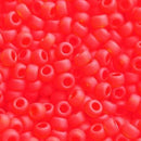 11/0 Toho Seed beads, Transparent Frosted Light Siam Ruby red N 5F - 10g