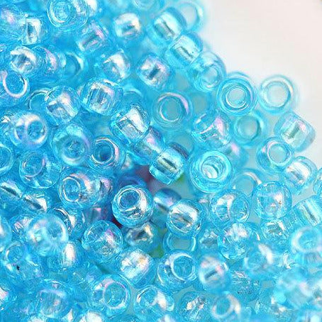 11/0 Toho Seed beads, Transparent Rainbow Aquamarine, N 163 - 10g