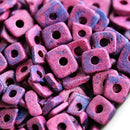 5mm Pink Purple ceramic chip beads approx.70pc