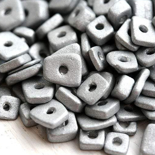 5mm ceramic Silver chip beads approx.70pc