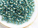8/0 Toho seed beads, Inside color Aqua blue Gold Lined N 284 - 10g