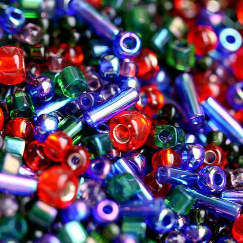 Toho Seed beads MIX - Red Green Blue - N 3226, rocailles - 10g