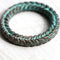 1pc Large ornament copper ring, green patina greek