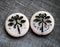2Pc Black and white Dragonfly glass beads - 23mm