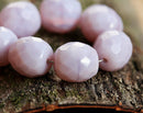 10mm Lilac fire polished czech glass beads - 10Pc