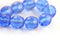 10mm Sapphire Blue fire polished czech glass beads - 10Pc