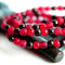 3mm Red glass beads mix round druk small spacers - approx.200Pc