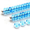 4x2mm Aqua blue czech glass beads, sea blue rondelle spacers