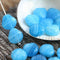20Pc Blue glass Shell beads 9mm Czech glass blue seashells