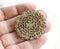 1pc Antique gold Filigree Round 35mm connector cabochon base