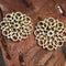 Filigree round Settings 19mm, Raw brass connectors - 2Pc