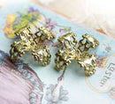 20mm Large Filigree Antique gold bead caps Vintage looking - 2Pc