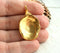 Gold colored Buddha face pendant, 1pc