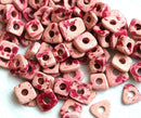 5mm Pink mixed ceramic chip beads, approx.70pc