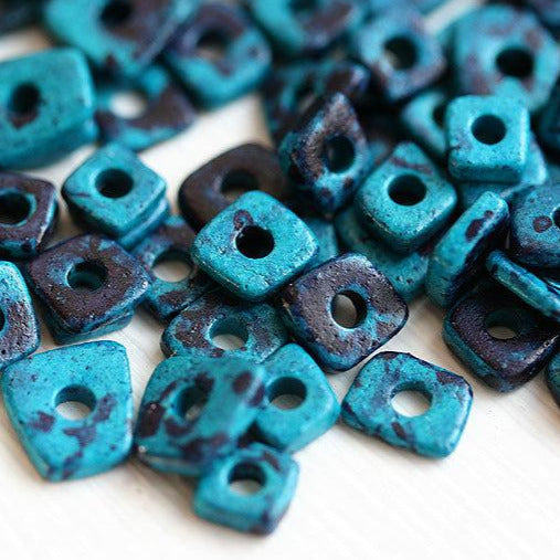 5mm Indigo Blue ceramic Chip beads tiny spacers approx.70pc