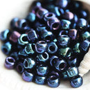 6/0 Toho seed beads, Metallic Nebula N 82 dark blue purple - 10g