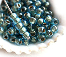 6/0 Toho seed beads, Gold Lined Aqua blue N 990 - 10g