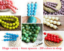 4mm Matte Light Green czech glass faceted beads - 50Pc