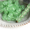 4mm Matte Light Green czech glass faceted beads - 50Pc