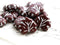 11x13mm Brown Maple leaf beads Czech glass beads, Silver wash - 10Pc