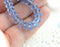 4x7mm Sapphire blue spacer beads, blue glass beads czech - 25pc