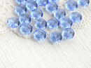 4x7mm Sapphire blue spacer beads, blue glass beads czech - 25pc